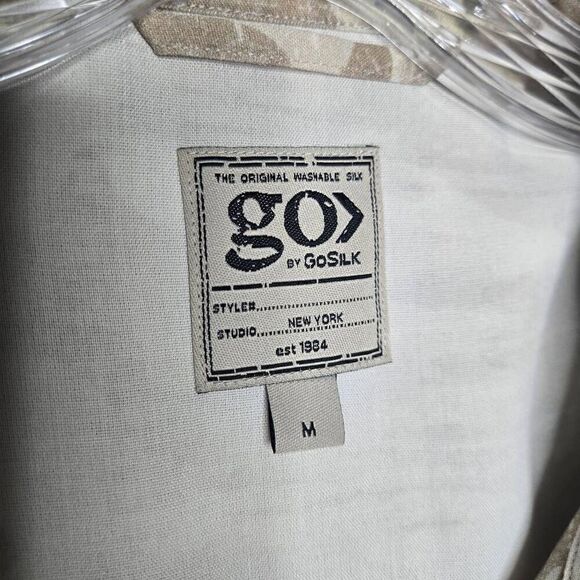 Go by GoSilk Silk Camo Print Zip Up Vest Size Medium - Picture 11 of 12